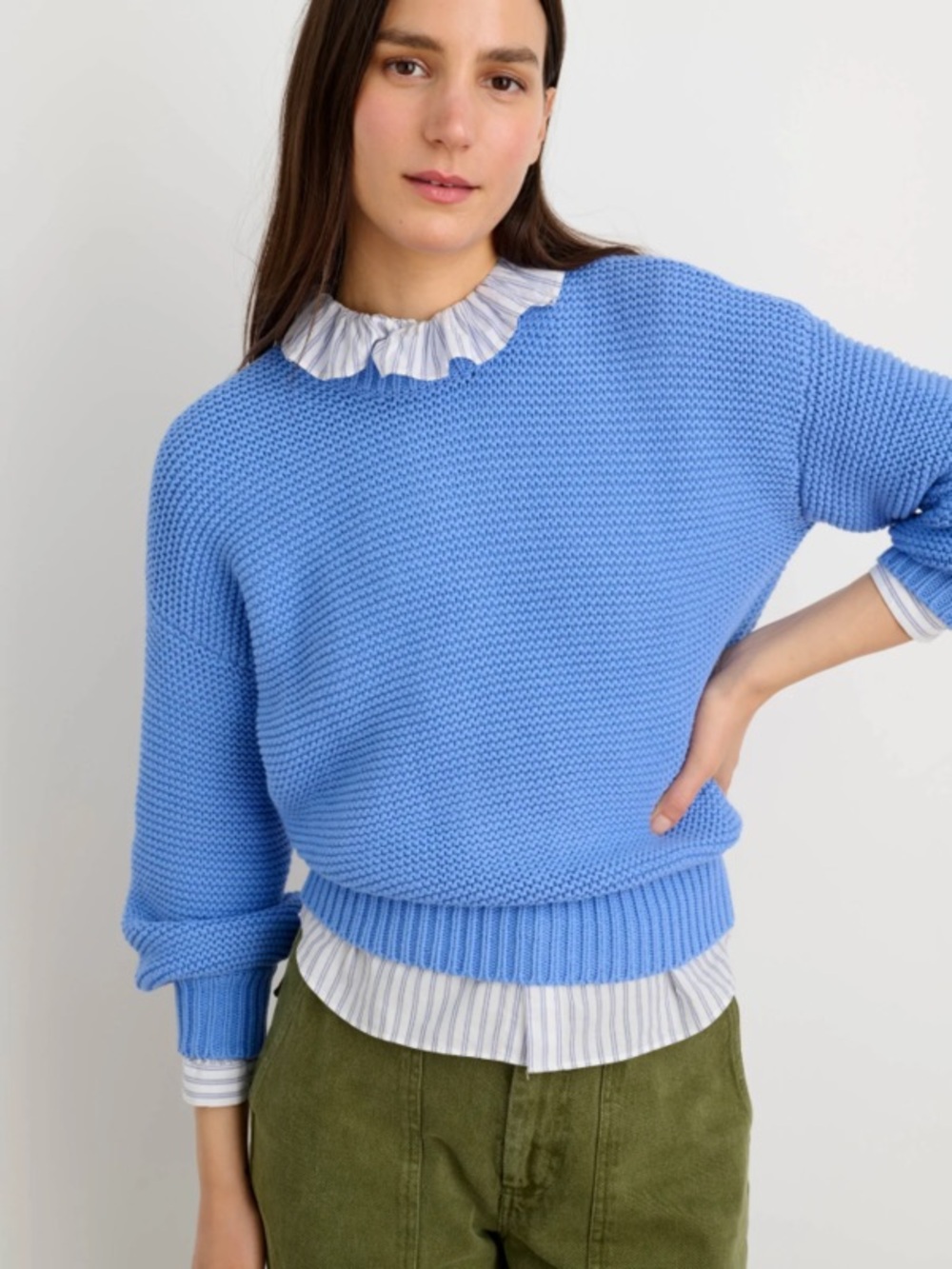 Alex Mill Sz S Button-Back Crewneck Sweater